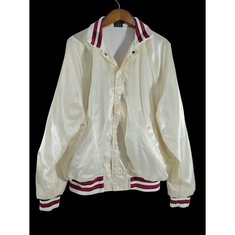 Aristo Jac Satin Jacket Mens Large Cable TV Promo CNN ESPN TNT USA Snap Vintage